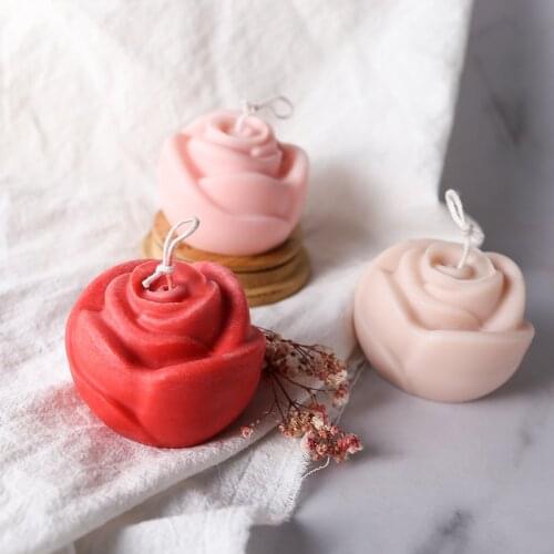 3D Rose Flower Candle Soap Mold Homemade Making Mold Tools Candle Making Wax Mold