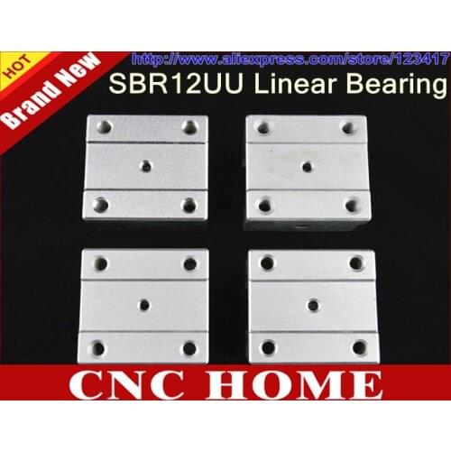 4pcs/lot SBR12UU Linear Ball Bearing Block CNC Router SBR12