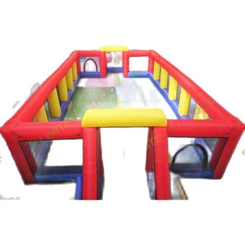 Free air shipping giant inflatable football pitch portable air inflated soccer field sport game