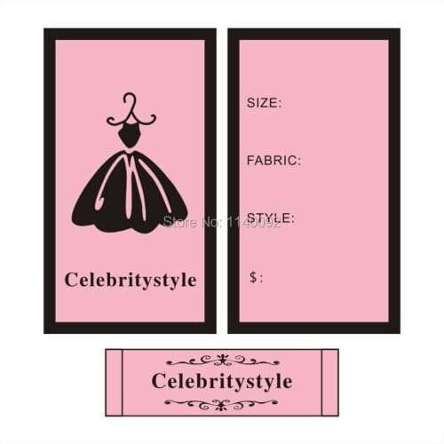 Free shipping clothing customized hang tag/swing tag/garment printed labels/women dress tags/labels 500 pcs a lot