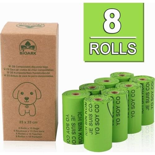Biodegradable Dog Poop Bags Corn starch Earth Friendly Waste Bag degradeable Environmental Protection Pet Trash Bags