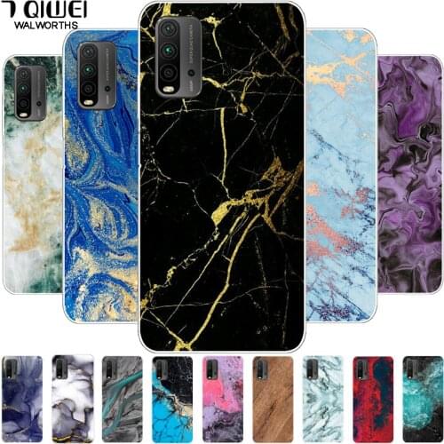 For Xiaomi Redmi 9T Case Print Marble Soft Silicone Cover for Xiaomi Redmi 9T Phone Case J19S Redmi9T 9 T TPU Coque Shockproof