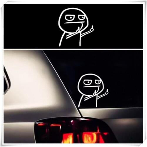 Black white Car styling Funny decorative stickers applique for Volvo V60 S60 XC60 Caresto T6 Toyota Infiniti