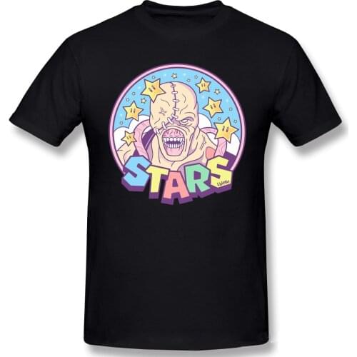 T Shirts Men Nemesis STARS T-shirt High Quality Tee Father Day Tops 100% Cotton Clothing residented evil Zombie Game