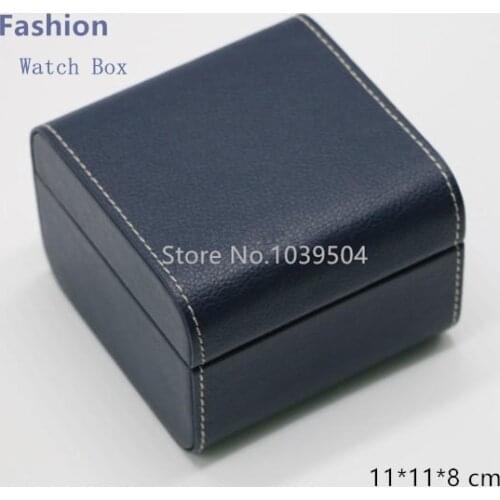 Top Blue Watch Boxes Leather Material Luxury Brand Watch Storage Box Square Shape Watch And Bracelet Gift Boxes Case W068
