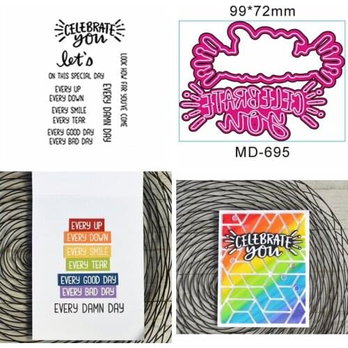 Every Smile Clear Stamp Match Metal Cutting Die Stencil For DIY Scrapbooking XMAS Decor Embossing Handcraft Die Cutting Template