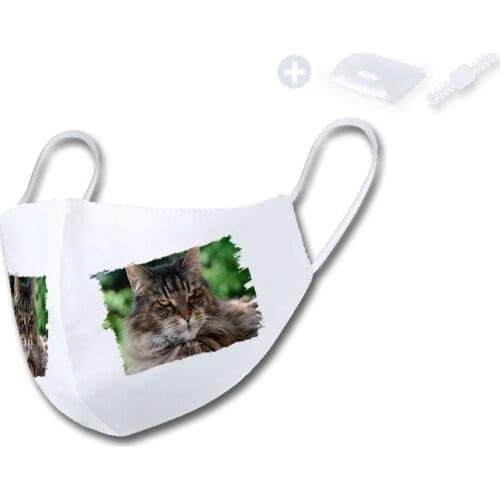 MERCHANDMANIA reusable hygienic mask cat MAINE COON very Monkey Box regulator protection personalized health