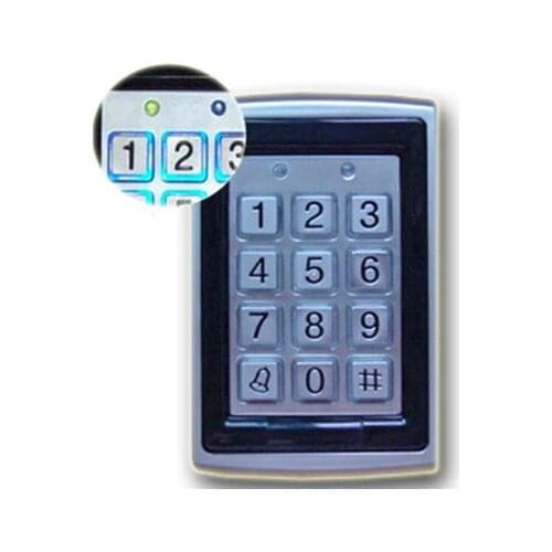 Metal RFID Reader 125kHz Proximity Door Access Control Keypad 7612 Support 1000 Users Electric Digital Password Door Lock