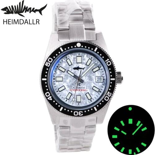 Heimdallr Mens Diver Watch 62MAS Snowflake Dial Luminous Sapphire 200M Water Resistance Japan NH35 Automatic Movement Watches