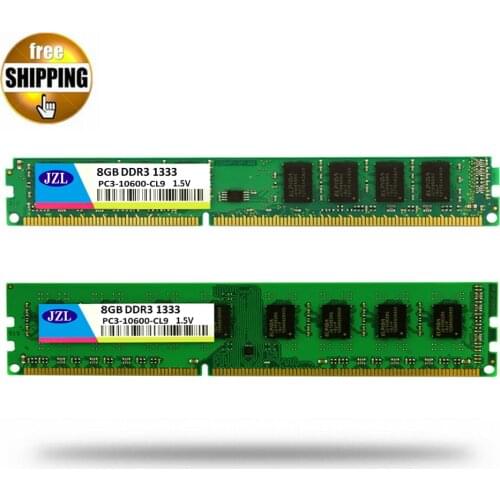 JZL Memoria PC3-10600 DDR3 1333MHz / PC3 10600 DDR 3 1333 MHz 8GB LC9 240-PIN Desktop PC Computer DIMM Memory RAM For AMD CPU