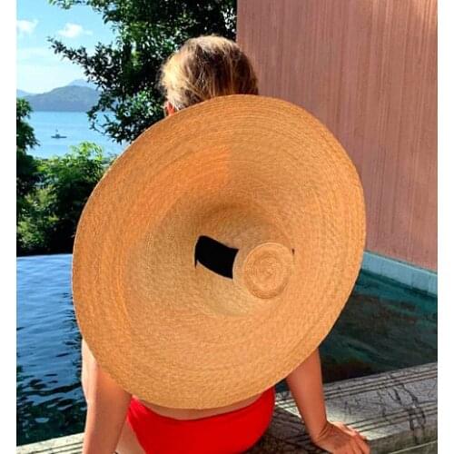 100% Wheat Straw Elegant Timeless Design Extra Wide Brim Boho Chic Prairie Style Sun Hat