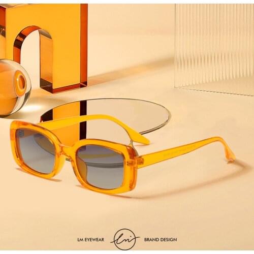 LM Polarized Retro Square Sunglasses Women Brand Vintage Travel Small Rectangle Sun Glasses For Female lunette de soleil femme