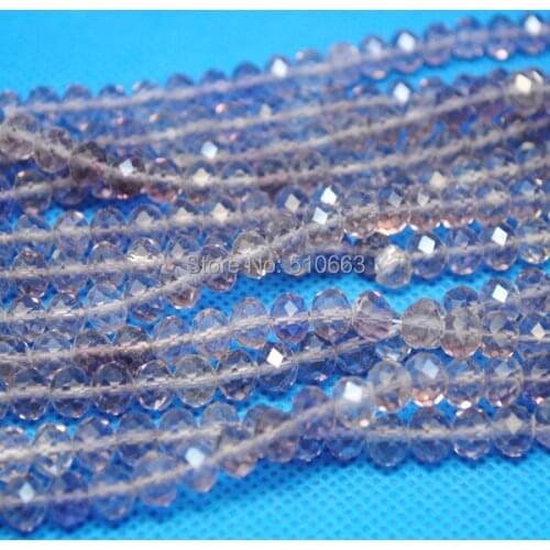 Crazy Factory Price 360 pcs/Lot Purple single color glass bead faceted rondelle shape for diy jewelry making size 6x8mm