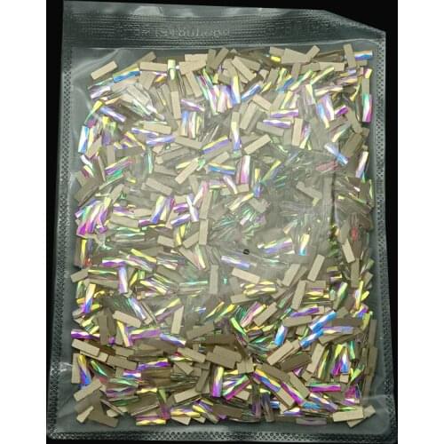 High Quanlity 500pcs/Bag Rhinestones Crystal AB Flat Bottom Stones Strass Non Hotfix Glass Nail Art 3D Decoration Strass Gem
