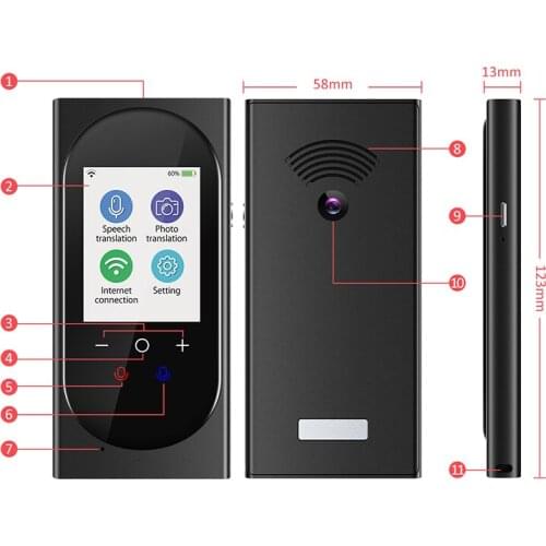 2019 Newest 106 Languages Smart Electronic Dictionary Chinese English Online Instant Voice Translator