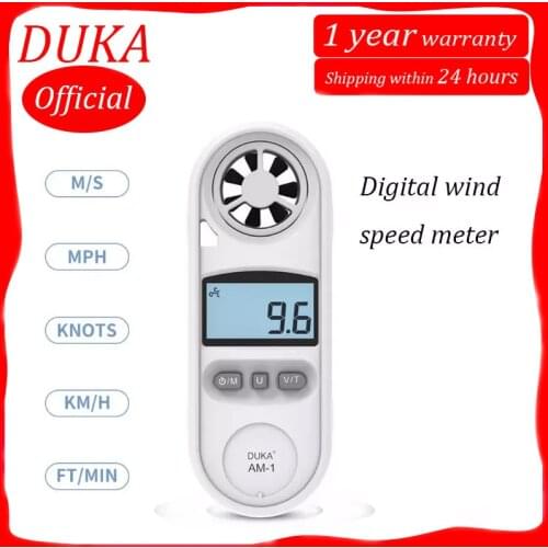2021 DUKA Digital Anemometer Handheld Wind Speed Meter for Measuring Wind Speed Temperature and Wind Chill with Backlight LCD