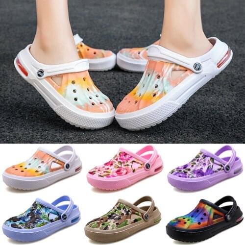 Airavata Crocks Sandals Hole Shoes Beach Sandals Home Slippers Camouflage Summer Men Women Clogs Casual Garden Shoes