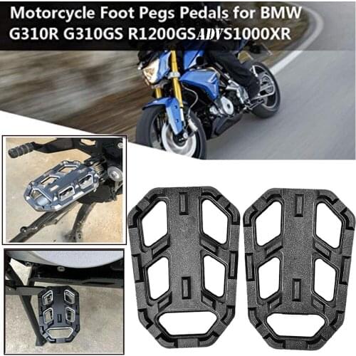 Motorcycle Accessories CNC Wide Foot Pegs Pedals Rest Footpegs Footrests Pedals For BMW G310GS G310R R1200GS S1000XR 2013-2018