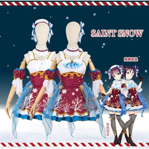 Anime Lovelive Saint Aqours Snow After School Activity Uniform Kazuno Leah/Sarah Cosplay Costume Halloween Women FreeShipping