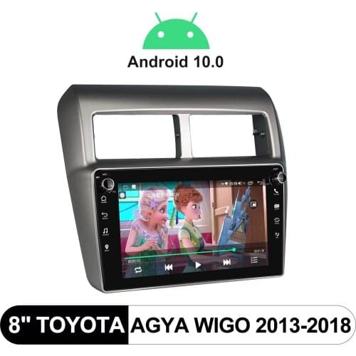 Android 10.0 Car Radio Stereo Bluetooth 5.1 Steering Wheel With GPS Naviagtion 1280*720 Screen For Toyota Agya Wigo 2013-2018