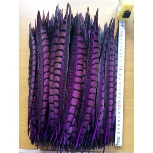 Free shipping sell high quality purple 50pcs Lady Amherst Pheasant feathers, 12-14 "/ 30-35cm diy jewelry decorative props