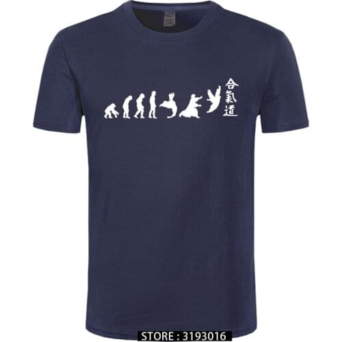 Aikido Evolution T Shirts Men 2017 Summer Style Fashion Coll Funny Printed T-shirts Short Sleeve Casual printing T shirts