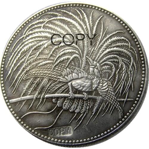 Germany New Guinea 5 mark 1894 A Bird of Paradise Rare Silver Plated Copy Coins