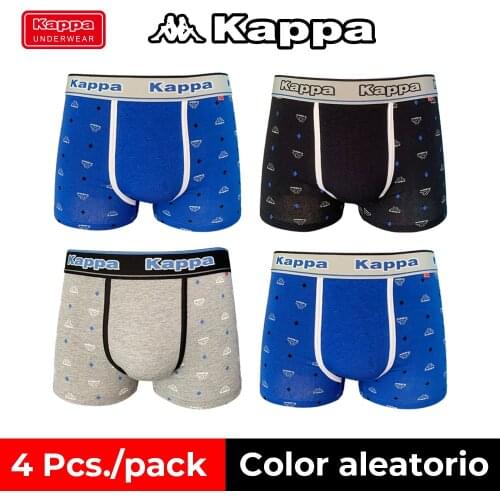 KAPPA calzoncillos tipo bóxer fabricados en algodón pack de 4 unidades en varios colores para hombre cómodo