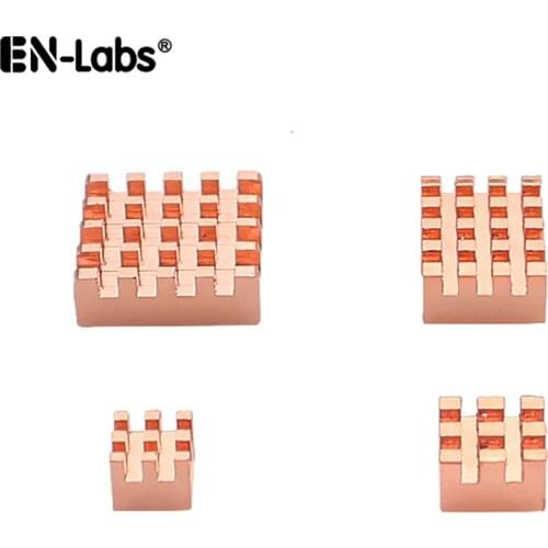 Copper Raspberry Pi 4B Heat Sink, Cooling Radiator for Raspberry pi 3 Pi3 B Plus 2 1 Zero Processor RAM Memory Lan Chip Heating