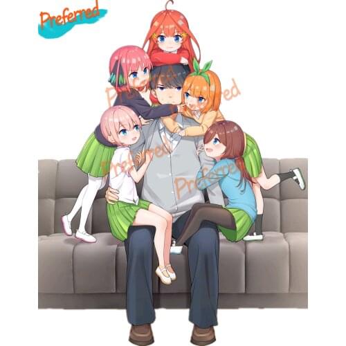 Cute Anime Girl Nakano Ichika Stickers for The Quintessential Quintuplets Vinyl Decal Die Cutting Waterproof PVC