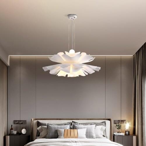 Nordic Led Pendant Lights Living Room Dining Kitchen Bedroom Design Suspension Lamp Modern Hanging Chandelier White Luminaire
