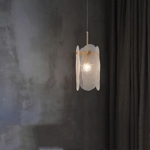 E14 Nordic Minimalist Clear Glass Pendant Light Modern Bedroom Bedside Dining Living Room Corridor Decor Hanging LED Lightings