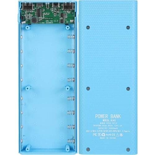 New Battery Charge Storage Box Without Battery Dual USB 18W Fast Charger Micro USB Type C Power Bank Shell 5V DIY 8*18650 Case