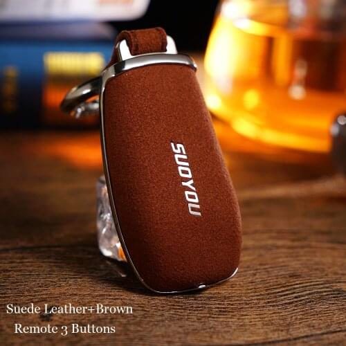 New Suede Leather Man Car Key Bag Case For Mercedes Benz 2017 E Class W213 2018 S class C Class Cover fob key Holder Protector