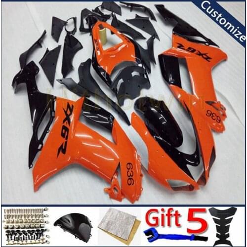 Motorcycle fairing For ZX-6R 2007-2008 ZX636 07 08 ZX6R motorcycle plastic cover Injection mold orange