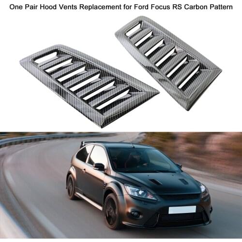 One Pair Hood Vents Replacement for Ford Focus RS Carbon Pattern Car Accessories Car Goods Carbon Hood Vents
