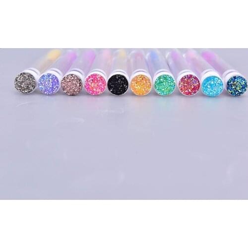 NEW Eyelash Extender Disposable Eyebrow Brush Separate Tube Design Charming Diamond Bottom Mascara Stick Applicator
