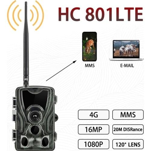 HC801LTE 4G Hunting Camera HC801G HC801M HC801A 0.1s 0.3s Trigger Time Night Vision Trail Camera 2G 3G Photo Traps Wild Cameras