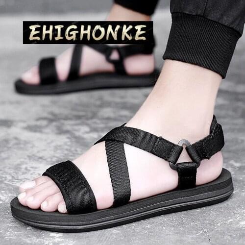 Fashion Casual Sandals Mens Fashion Comfortable Soft Bottom Non-slip Outdoor Beach Sandals Comfortable Beach Shoes XL Classic