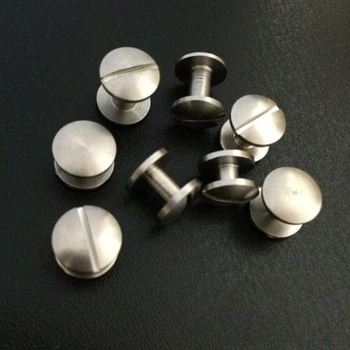 Stainless Steel 4/5/6/7/8MM ARC Stud Chicago screws Belt Buttons Leather Craft DIY Head Dia.8MM