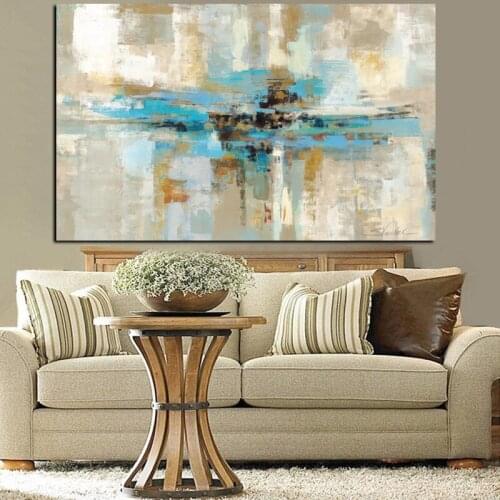 Modern Abstract Brown Oil painting on Canvas Posters and Prints Scandinavian Wall Art Picture for Living Room Cuadros Decoracion