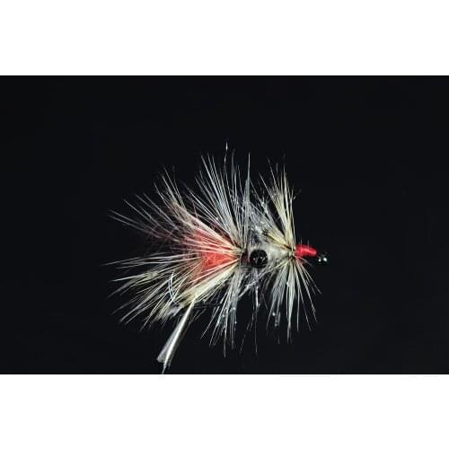 Tigofly 12 pcs/lot grizzly shrimp vaskebjørn Hackled Fly Sea Trout Fly Fishing Flies Lures Size 2# 4# 6