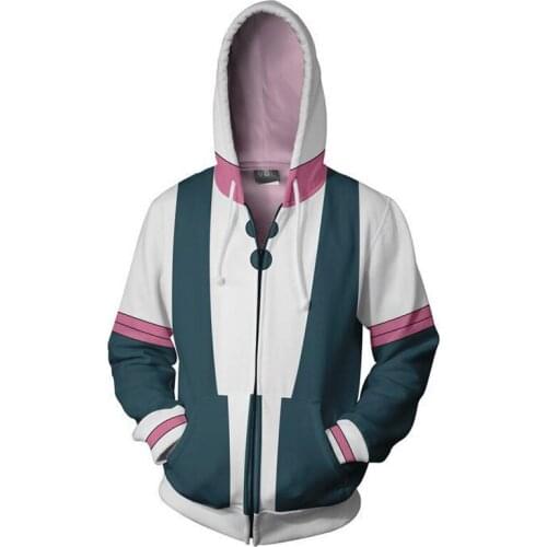 My Hero Academia 3D Hoodie Sweatshirts 3D Midoriya Izuku Bakugou Katsuki Print Thin Hoodies School Tops Outerwear Coat Outfit