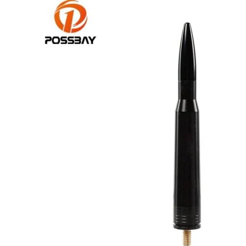 Universal Car 139mm Black Truck Bullet Aerials Aluminum Alloy AM/FM Radio SUV Antenna Kit Exterior Parts for Dodge Ram Ford F150