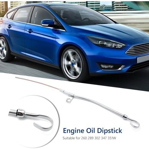 Universal Car Auto Replacement Parts Oil Dipstick for SBF 260 289 302 347 351W 65-87 Chrome Steel Dip Stick with Tube