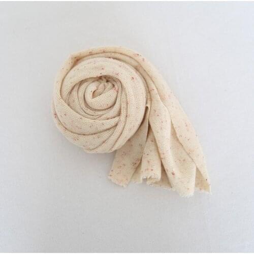 Vintage Newborn Stretch Knit Wrap Jersey Fabric Dots Knit Wrap Ivory Swaddle Blanket Posing Backdrop Newborn Photography Props