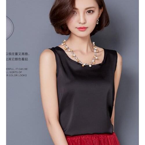 Female loose sleeveless bottoming shirt wearing a small vest top Summer large size was thin wild wild vest