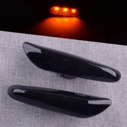 1 Pair Car Smoke LED Side Marker Light Turn Signal Lamp Fit For BMW 1 3 5 Series E61 E81 E82 E87 E88 E90 E91 E92 2008 2009 2010