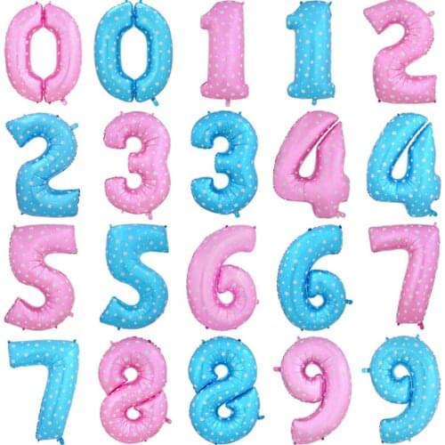 200pcs 40 inch Number Balloon 1 2 3 Number Digit Helium Foil Ballons Balls Baby Shower Birthday Party Supplies Wedding Decor