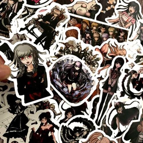 50PCS/set Anime Danganronpa Game Stickers DIY Snowboard Laptop Luggage Fridge Guitar Graffiti Waterproof Classic Kid Toy Sticker
